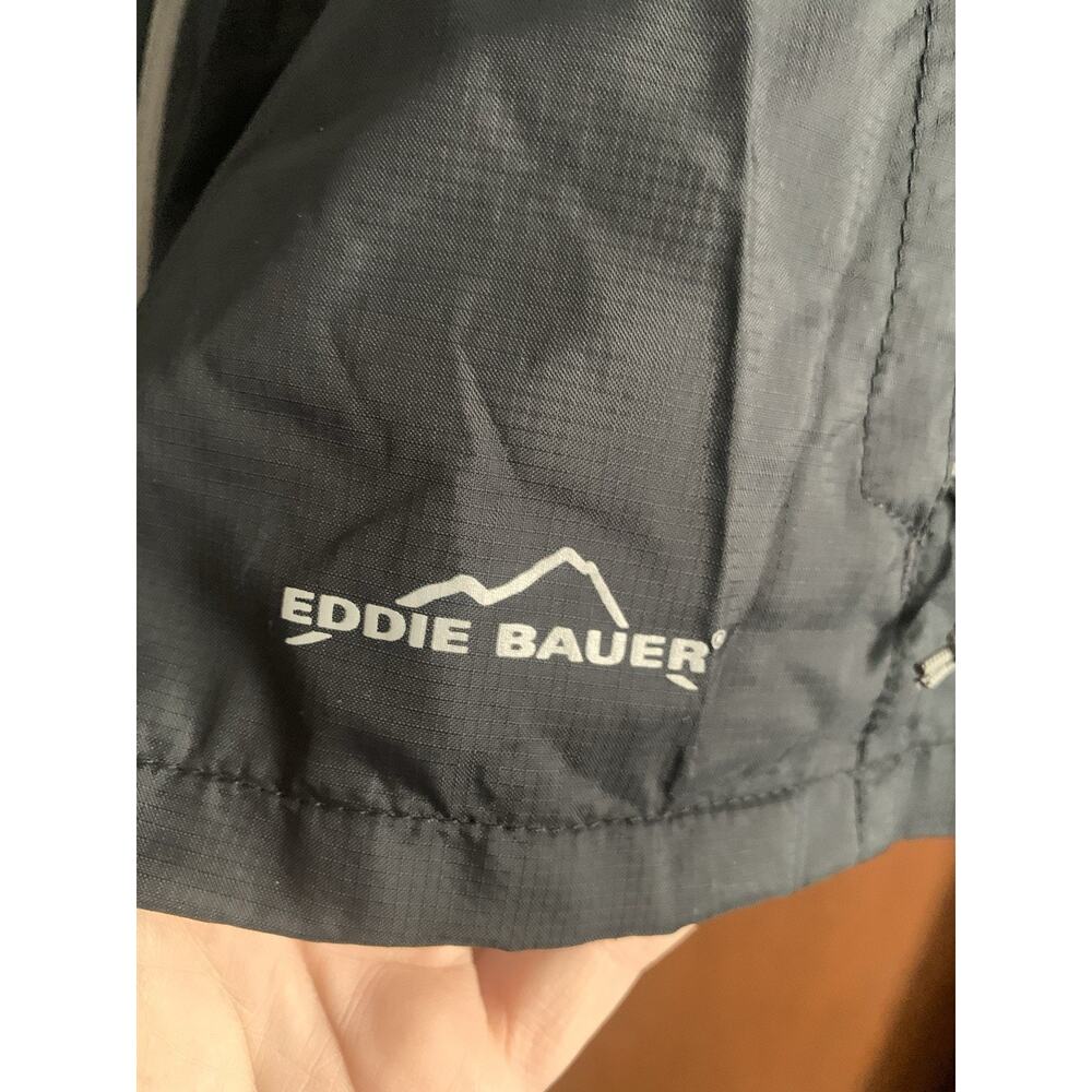 Eddie Bauer Men's Large Black Nylon Full Zip Windbreaker Jacket Outdoor - Picture 2 of 5